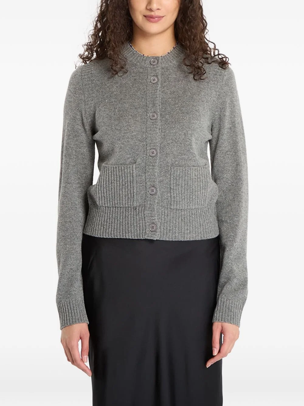 patch-pocket cardigan - 1