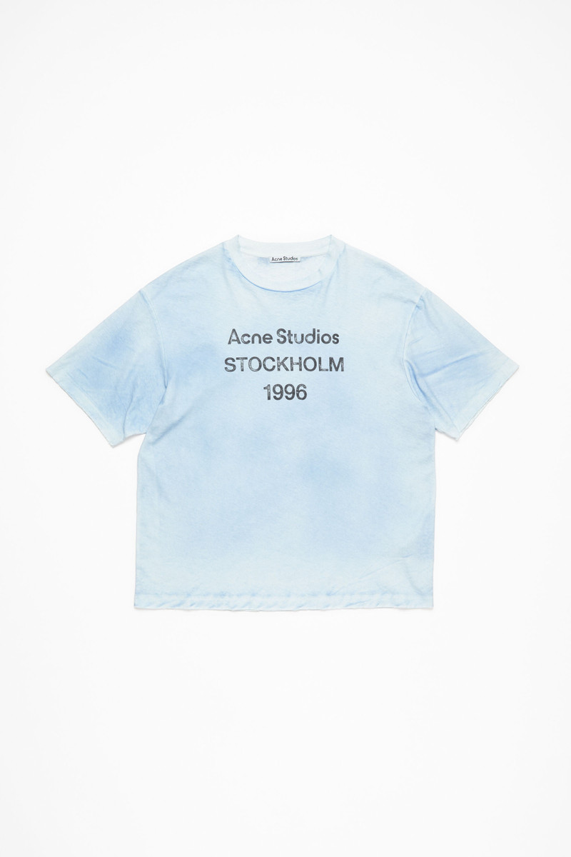 Logo t-shirt - Relaxed fit - Dusty blue 1