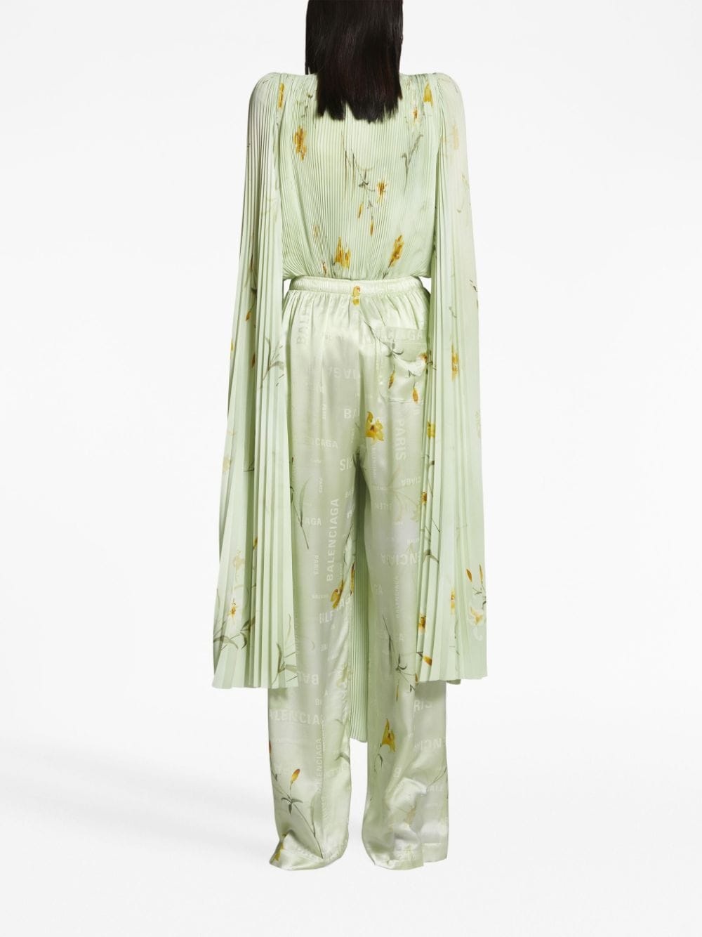 floral-print silk trousers - 4