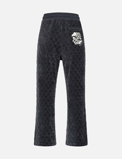 EVISU CONCAVE CHECK PATTERN KAMON EMBROIDERY STRAIGHT FIT SWEATPANTS outlook