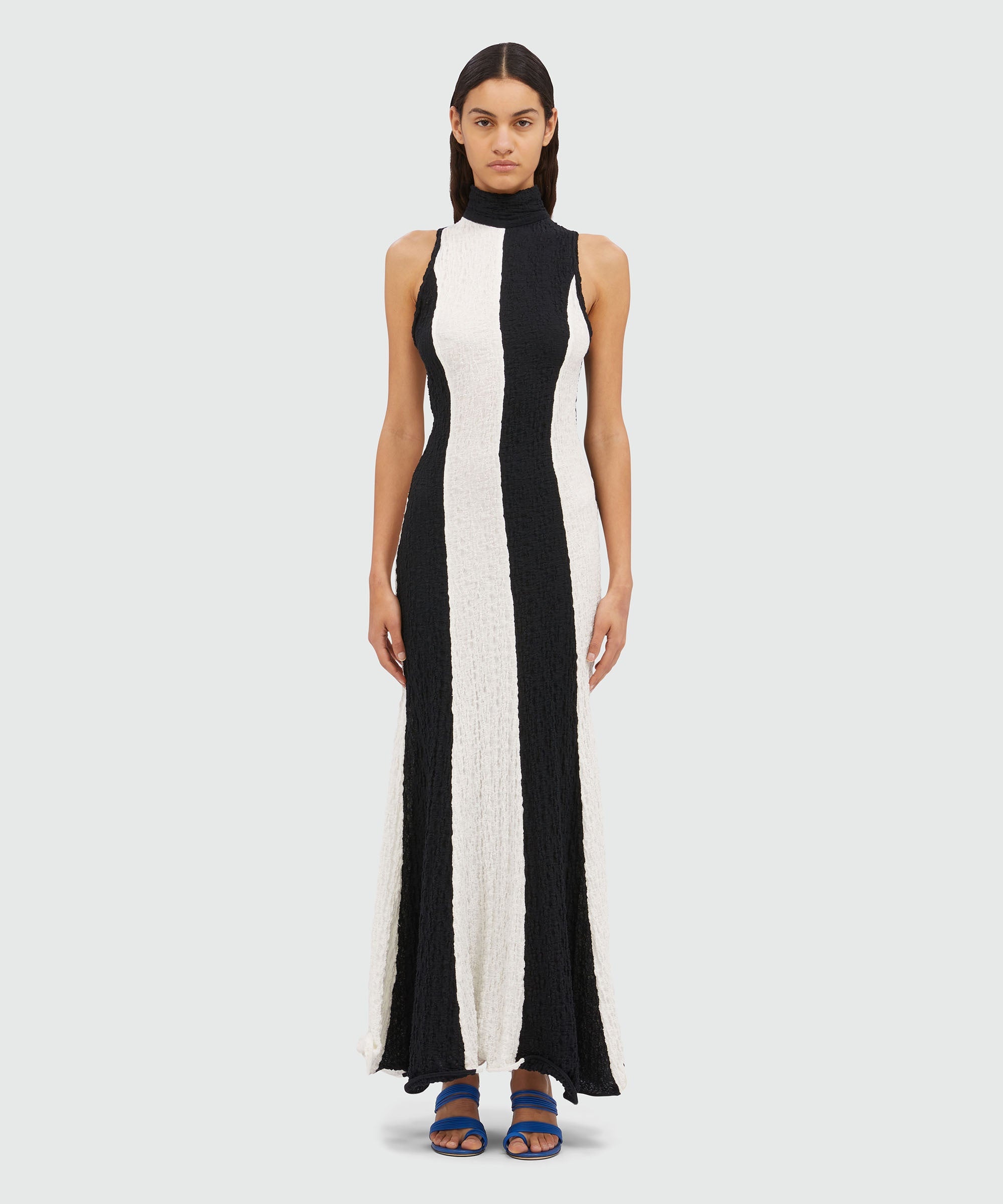 Black and white long dress - 2