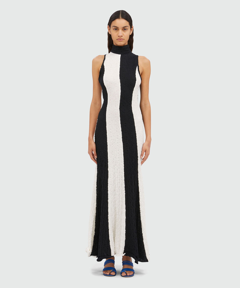 MSGM Black and white long dress outlook