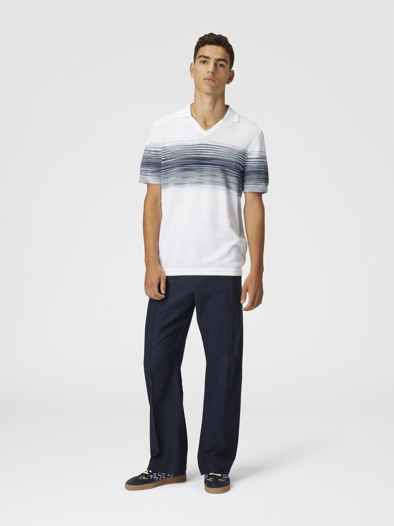 Missoni Honeycomb cotton knit polo shirt with slub detail outlook
