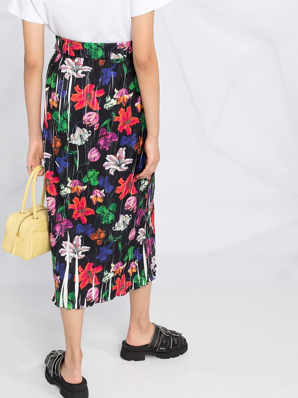 floral-print midi skirt - 3