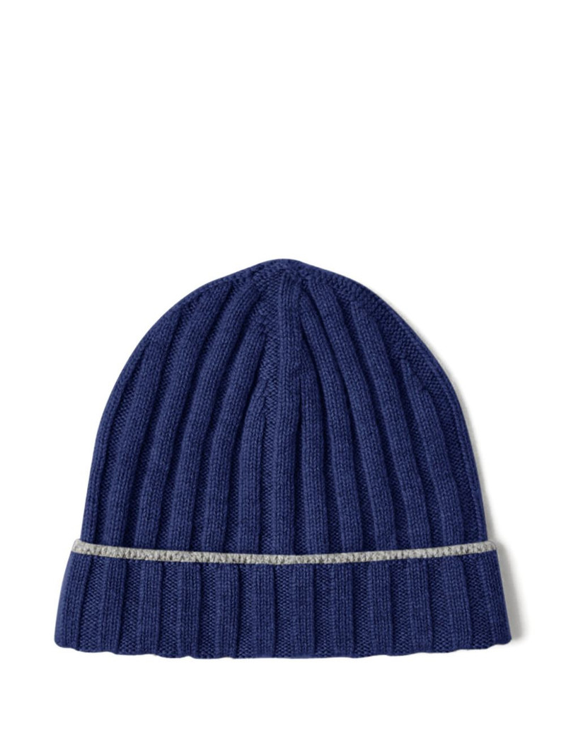 ribbed cashmere beanie 1