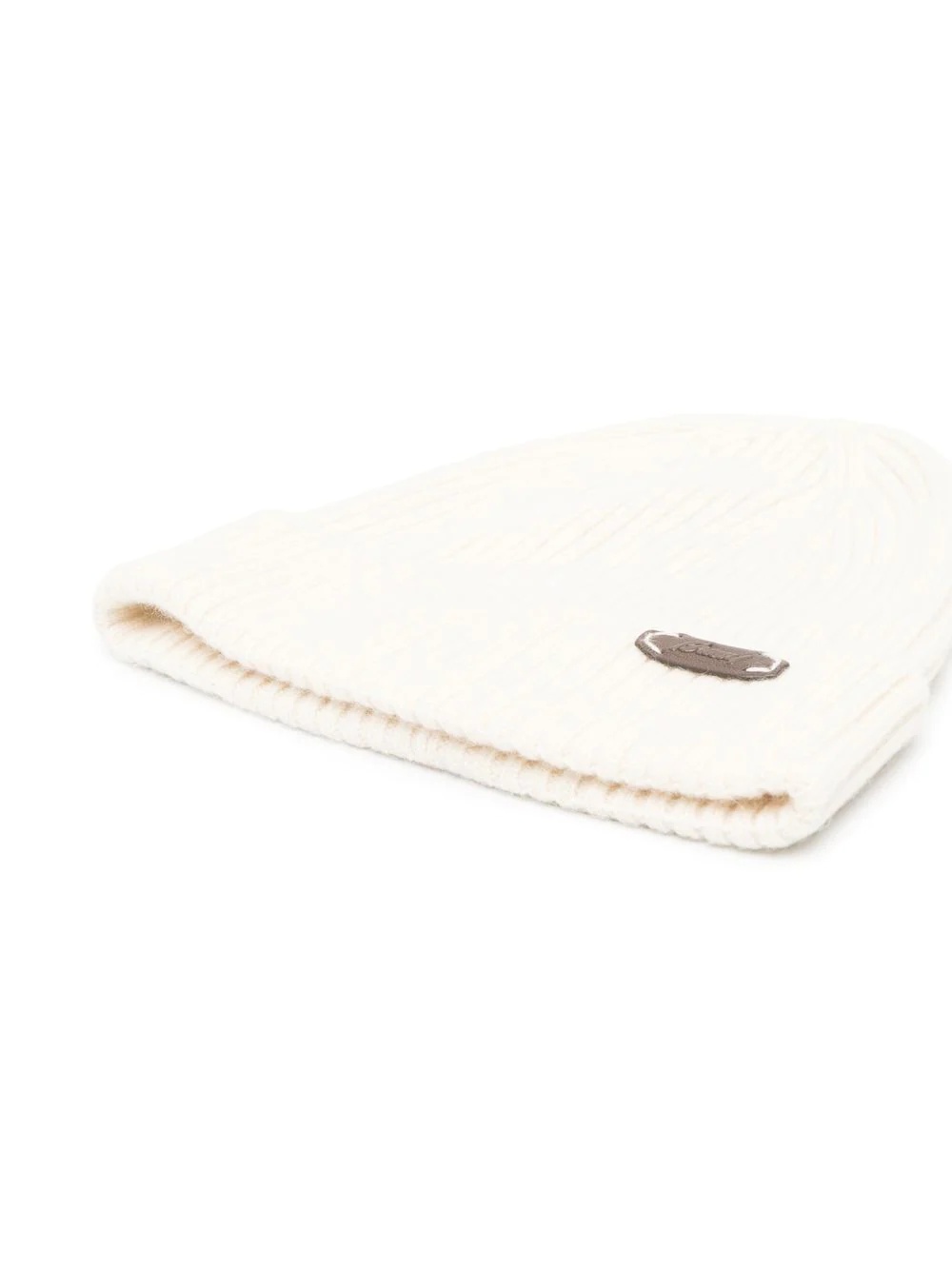 logo-patch ribbed-knit beanie - 3