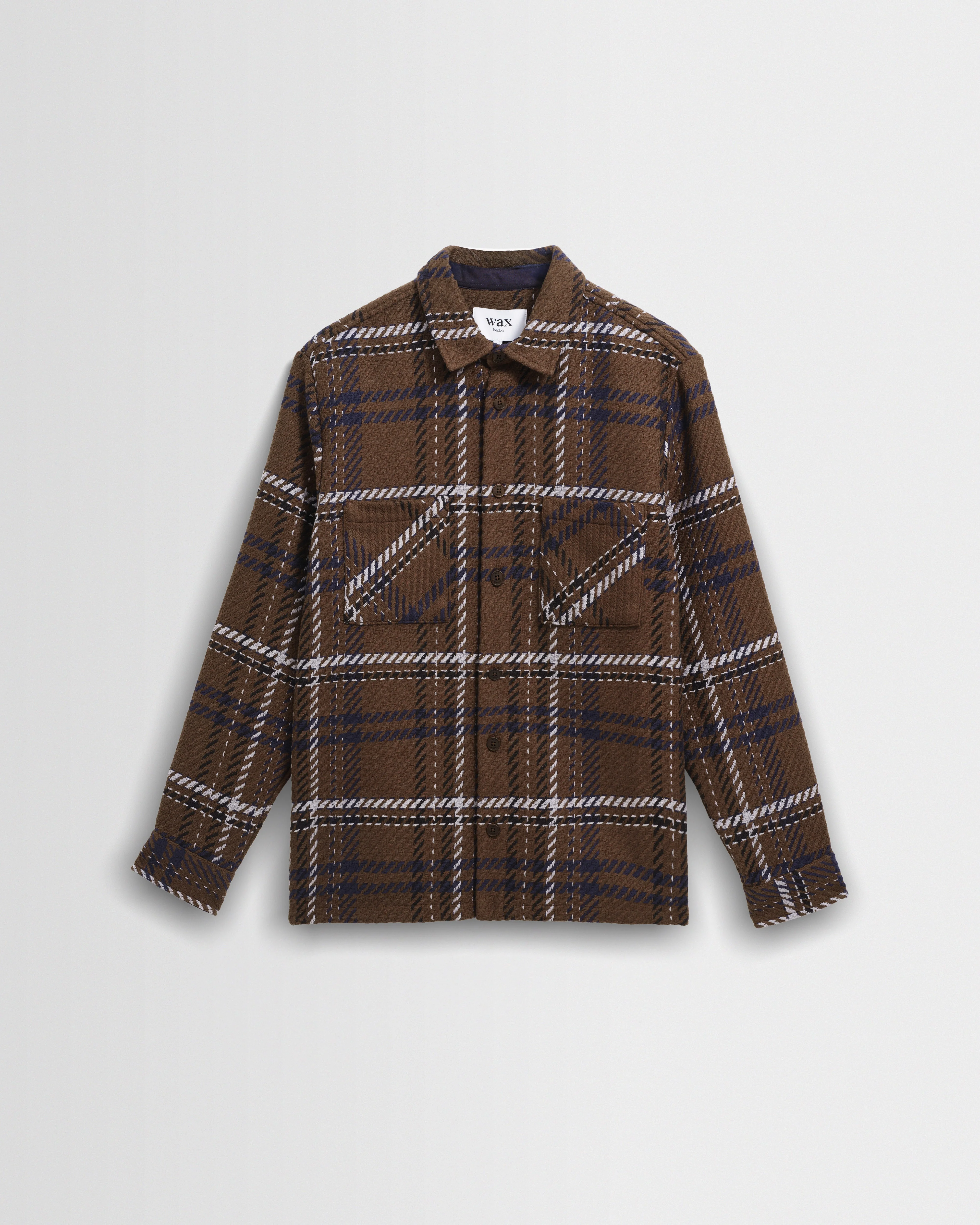 Whiting - Brown And Blue Moon Check Overshirt - 1