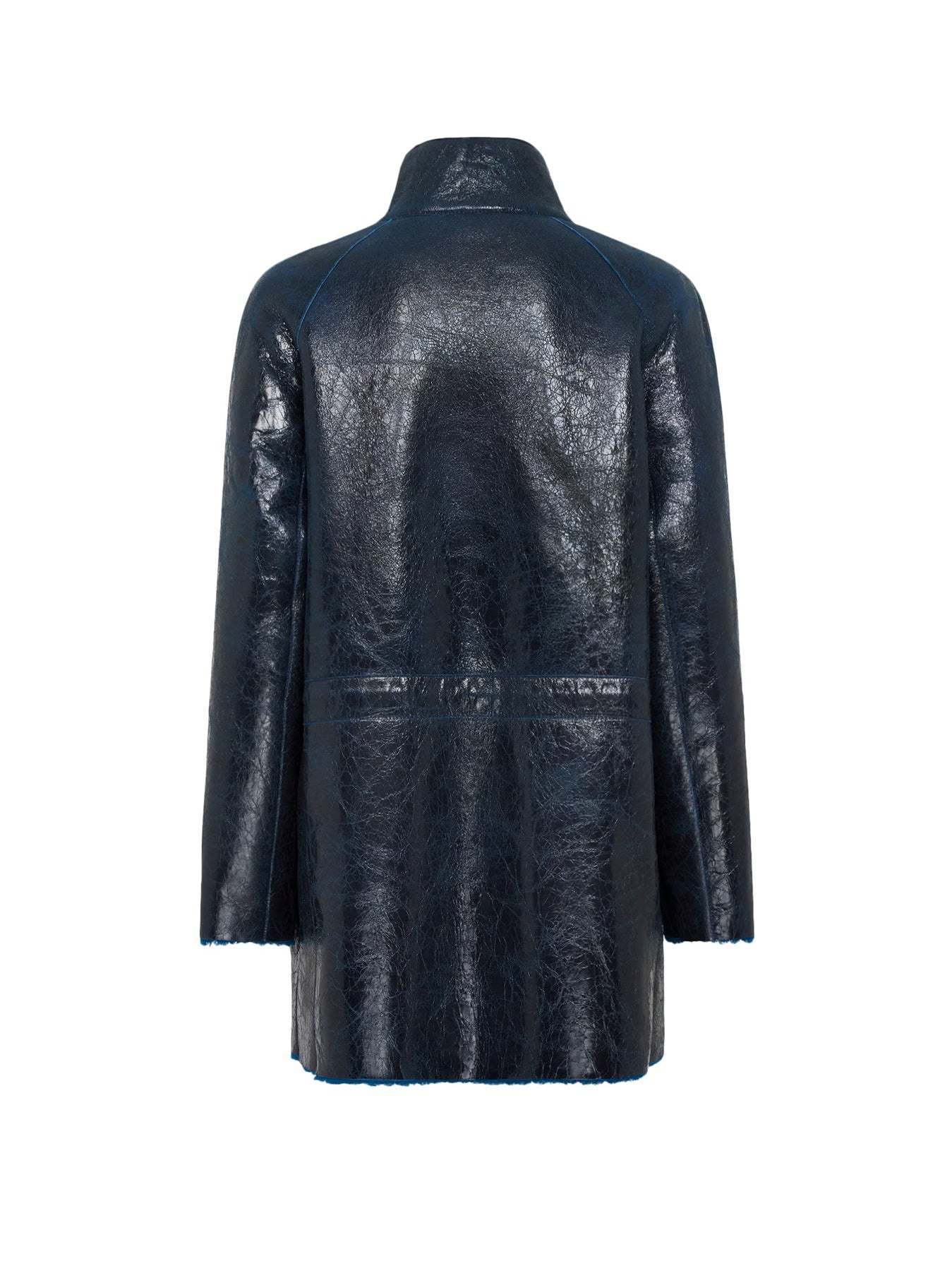 Shearling jacket with laminated effect - 2