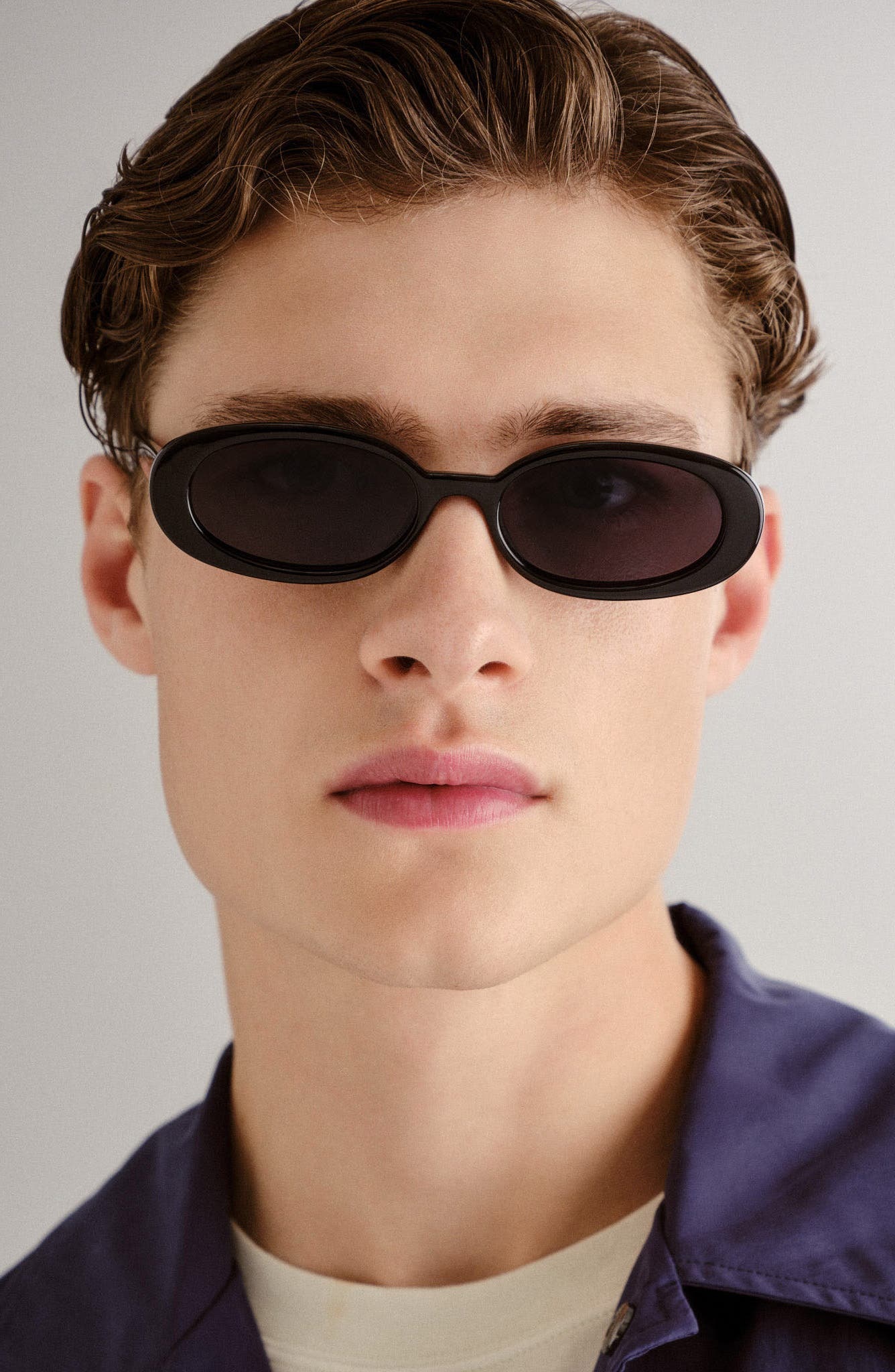 Le Specs Outta Love 51mm Oval Sunglasses in Black /Smoke Mono at Nordstrom - 6