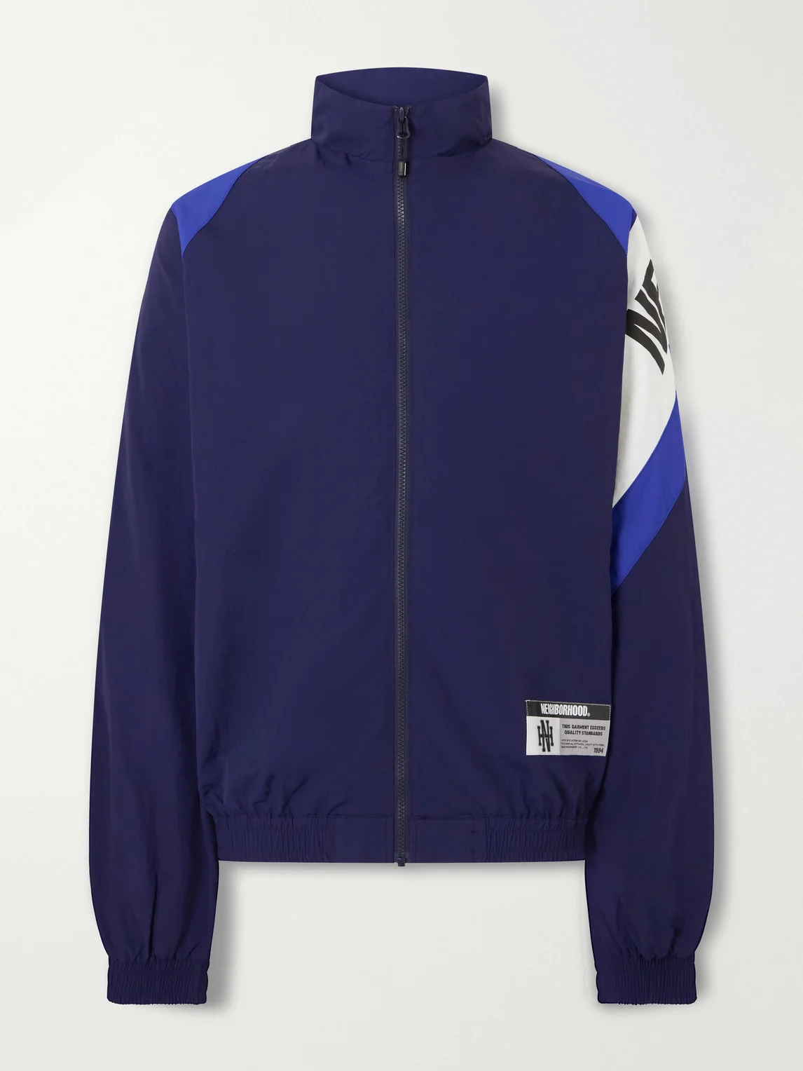 Logo-Print Colour-Block Taffeta Track Jacket - 1
