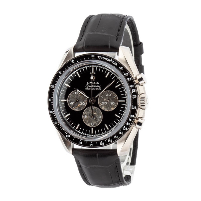 Pre-owned Omega Speedmaster Calibre 321 Platinum on Leather Strap - 2