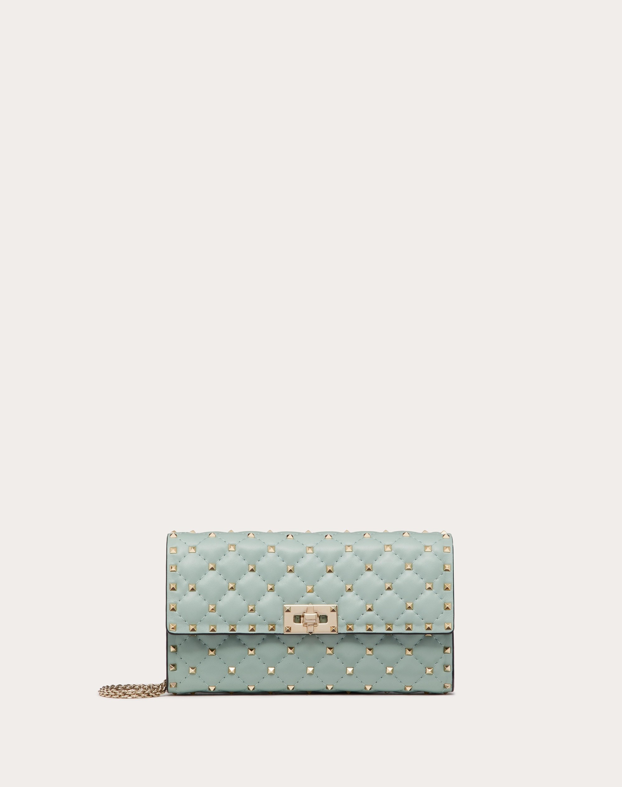 ROCKSTUD SPIKE NAPPA LEATHER CROSSBODY CLUTCH BAG - 1