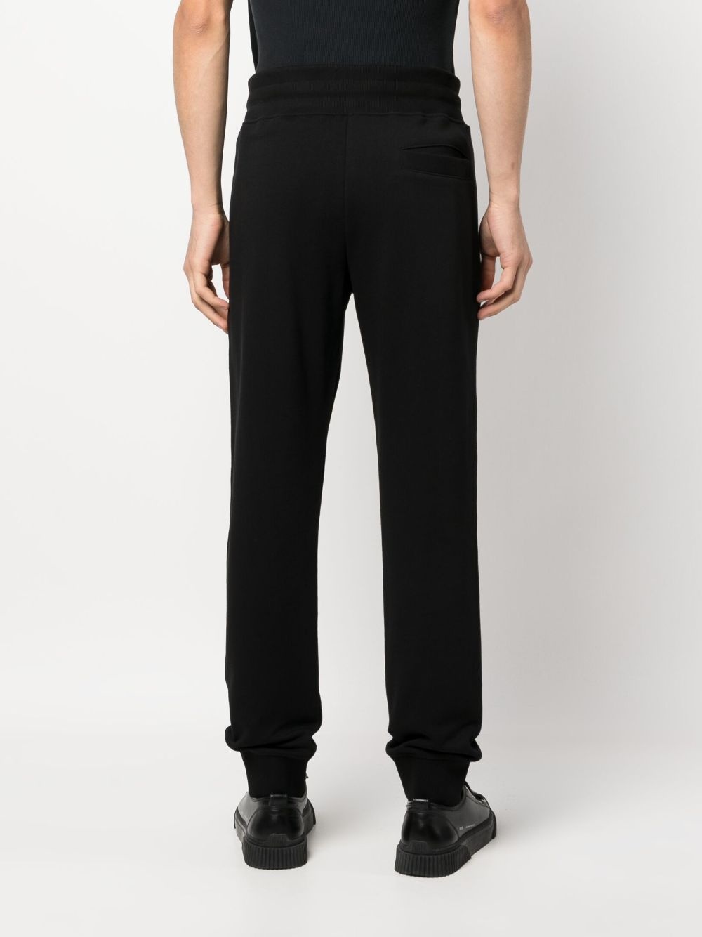 logo-embroidered cotton track trousers - 4