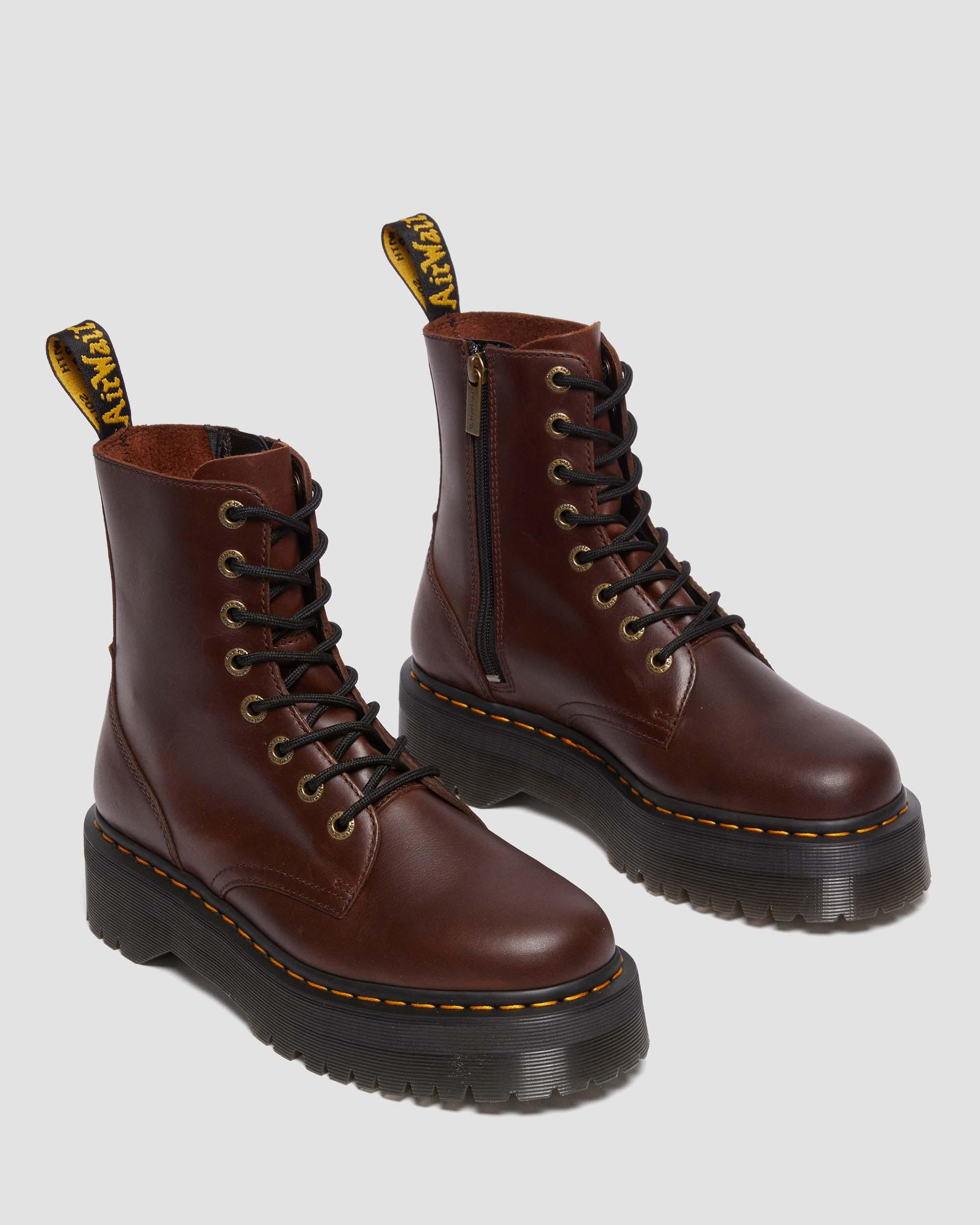 Jadon Boot Pull Up Leather Platforms - 9
