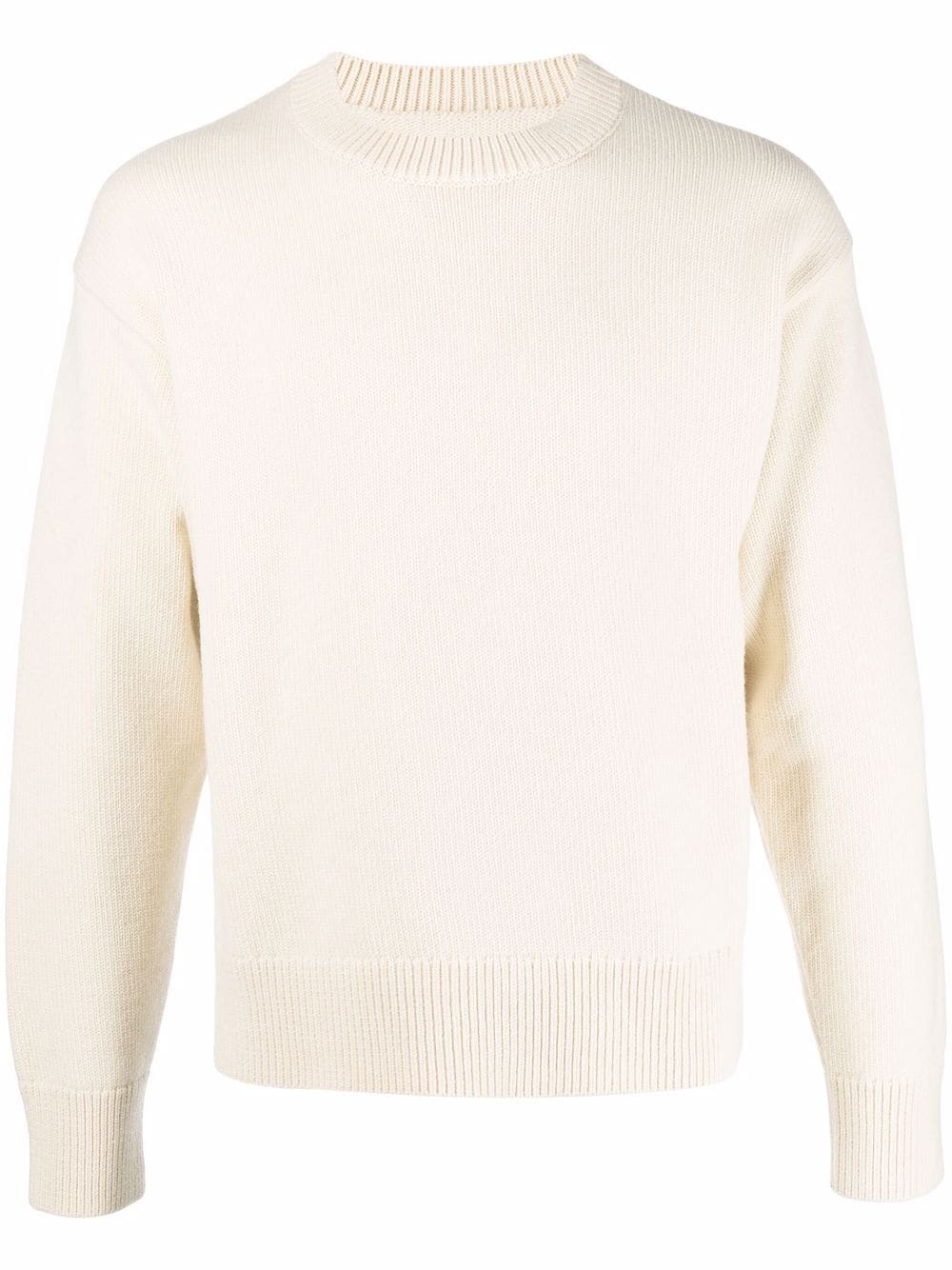 purl-knit ribbed-trim jumper - 1