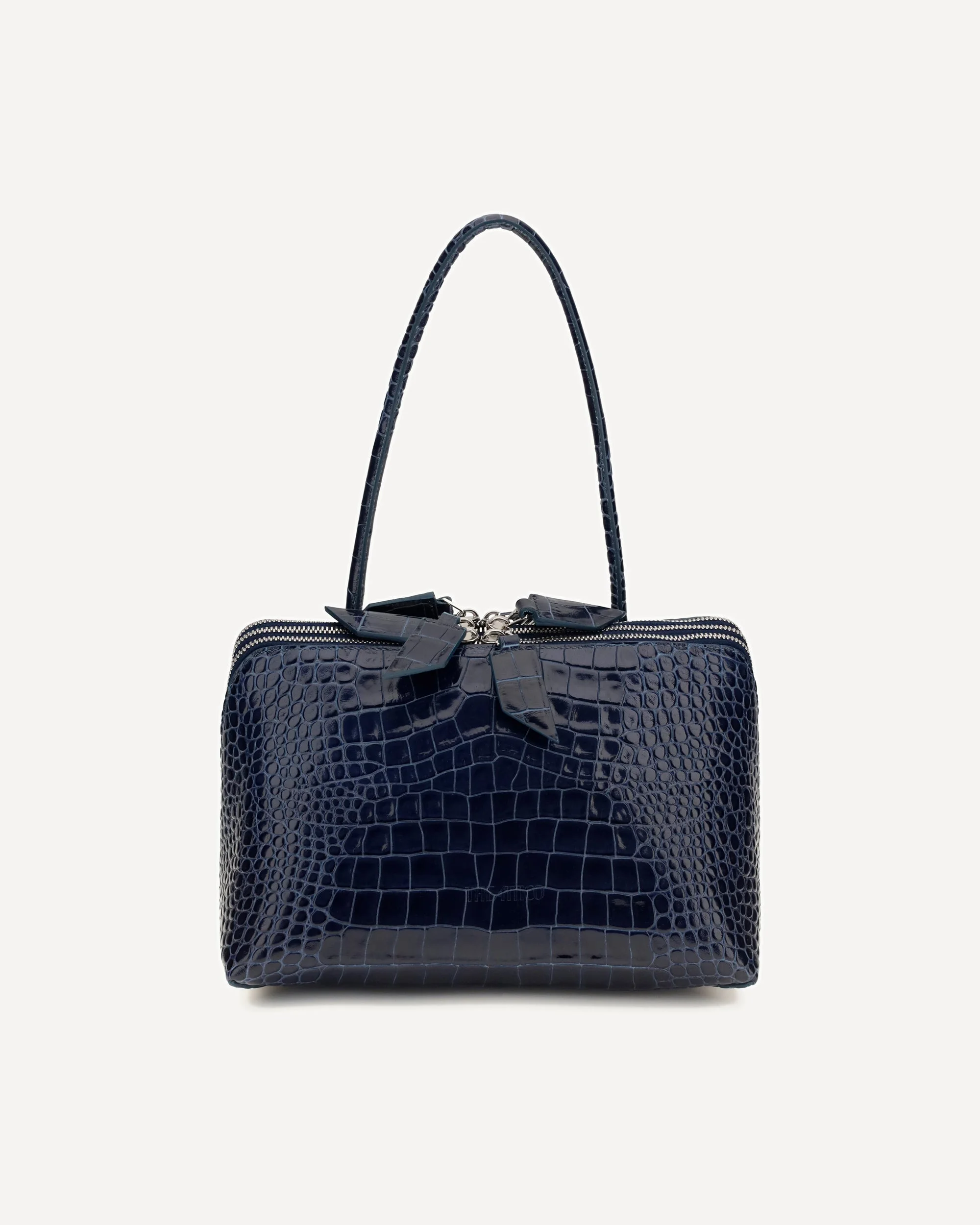L’altra di Milano crocodile-effect Shoulder Bag - 1