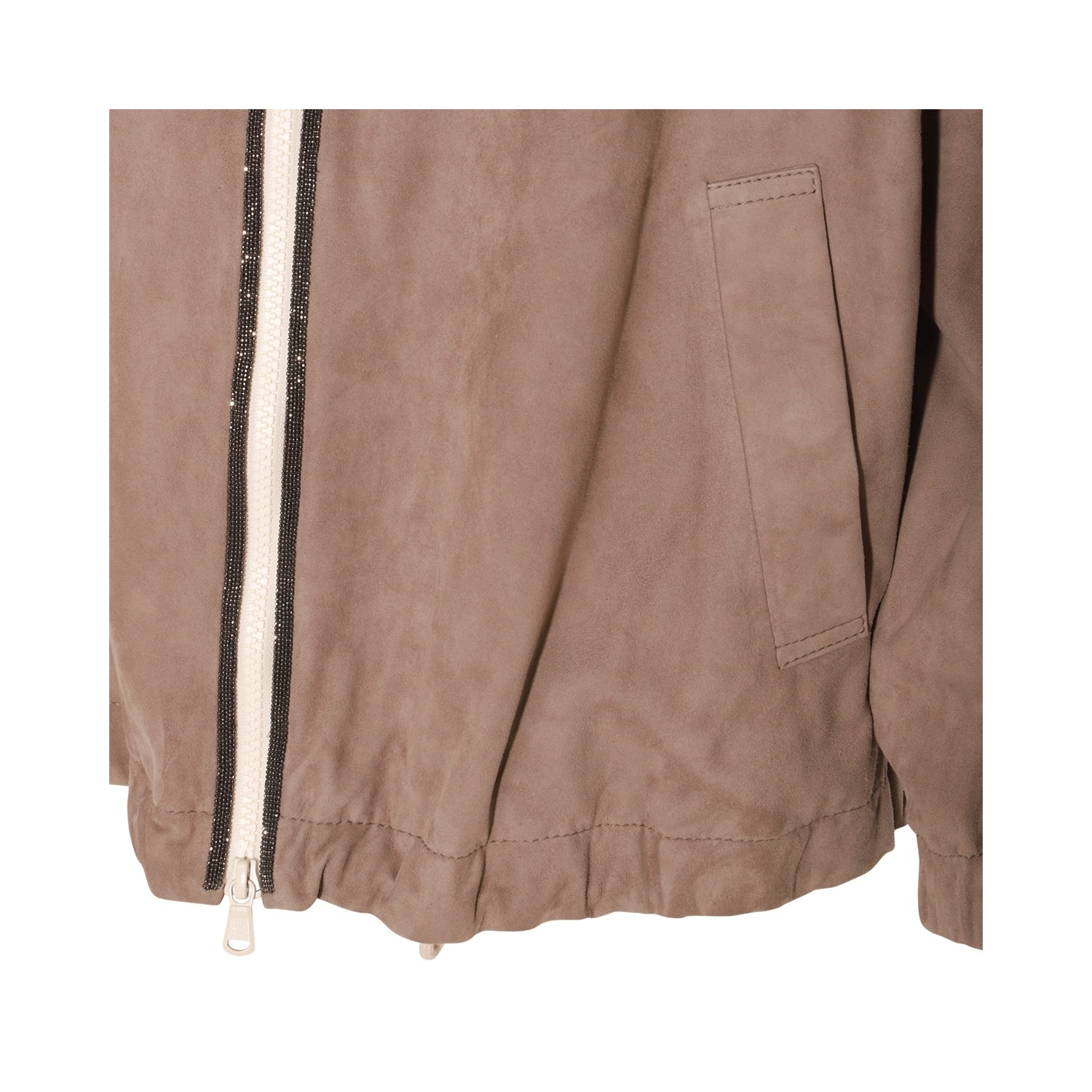 BEIGE LEATHER JACKET - 3