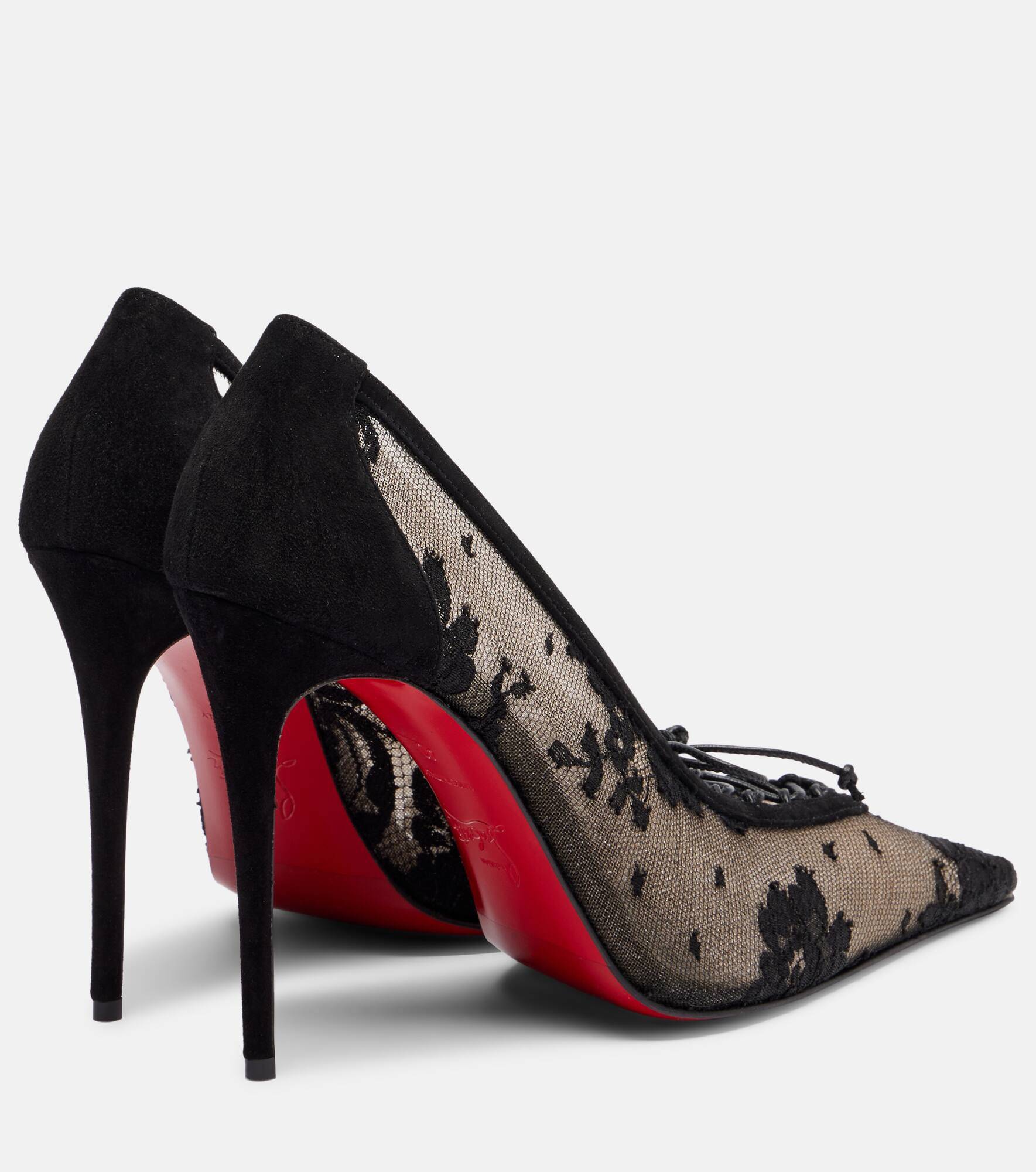 KM Lace 100 suede-trimmed pumps - 2