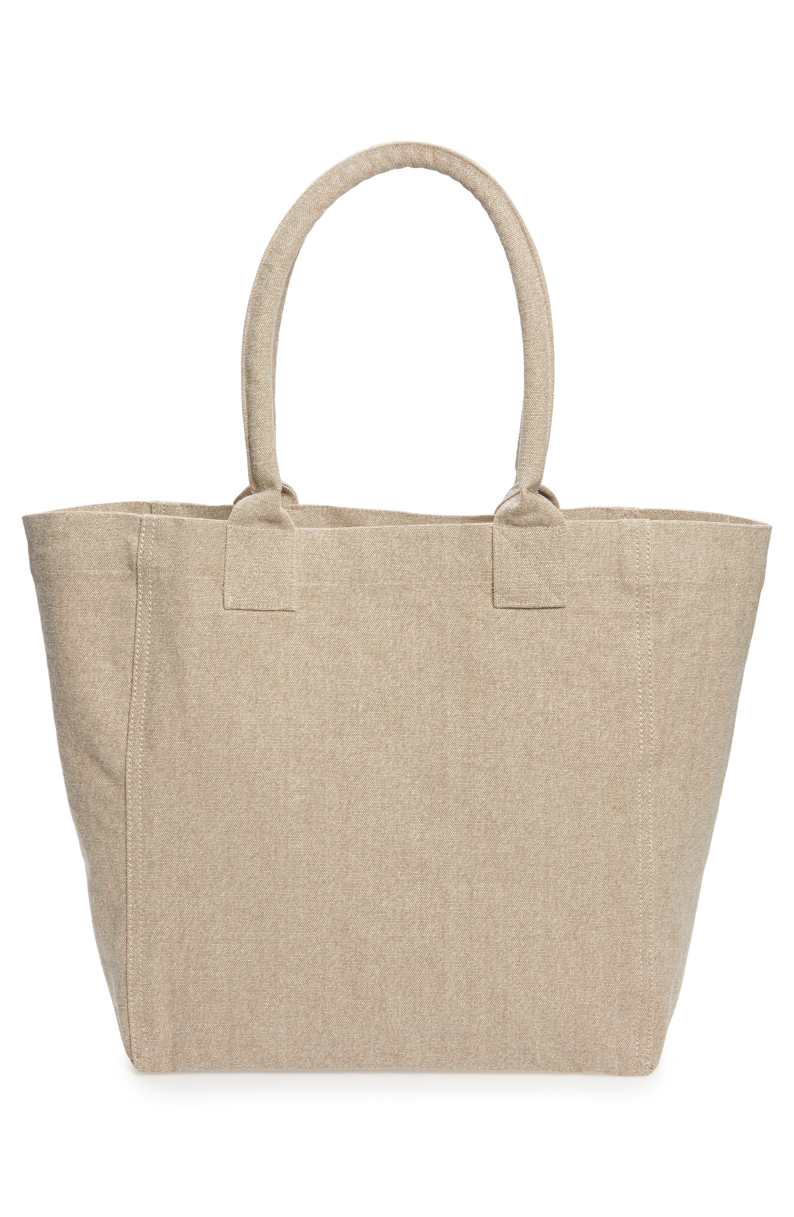 Isabel Marant Small Yenky Embroidered Logo Tote in Beige at Nordstrom - 5