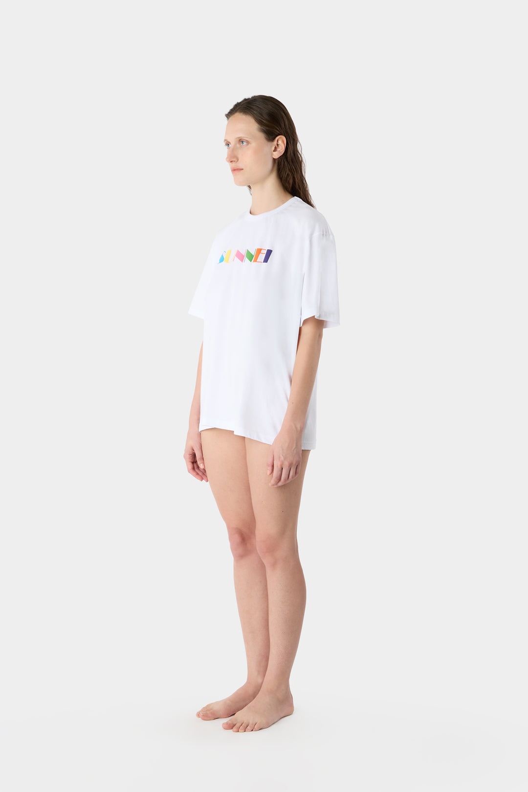 BIG LOGO SPRAYED T-SHIRT / white - 6
