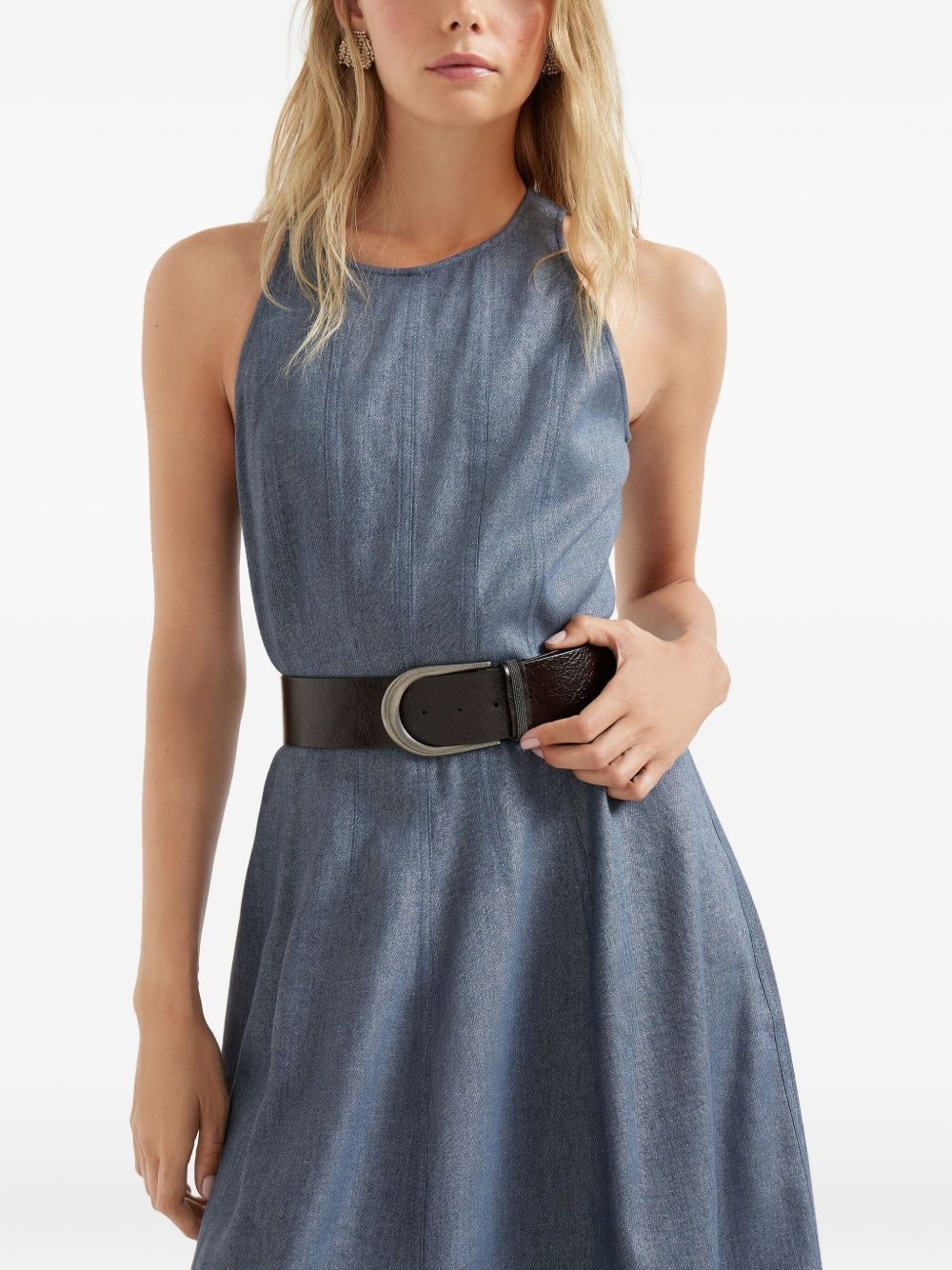 crepe maxi dress - 5