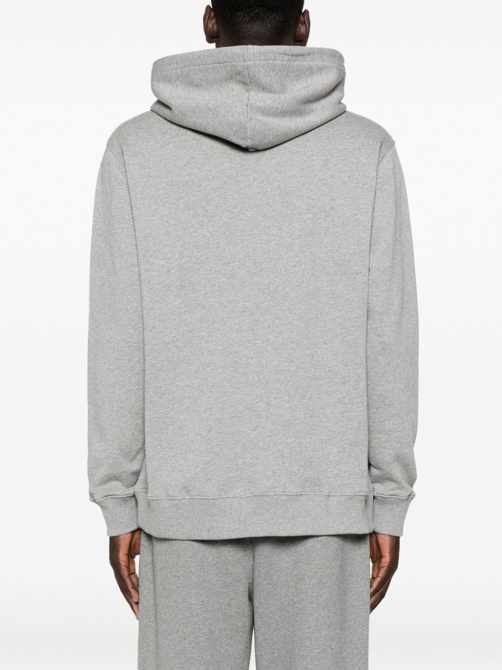 logo-embroidered organic cotton hoodie - 4