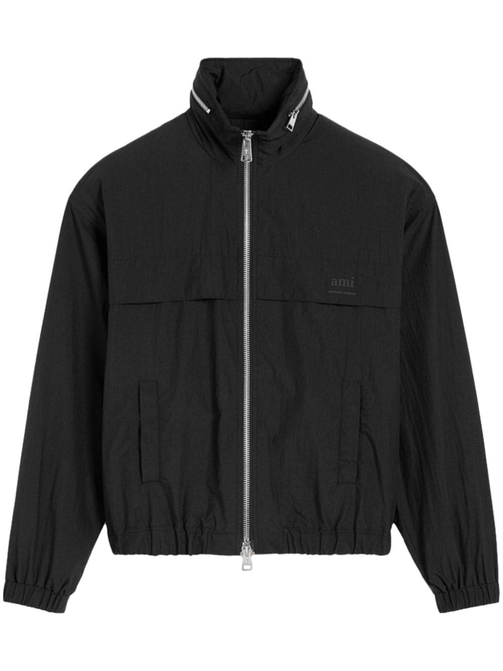 【Riya】AMIPARIS AMI Paris logo-print hooded windbreaker | REVERSIBLE