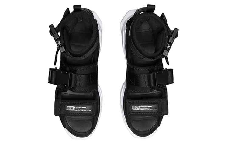 Li-Ning PLATFORM Paris Fashion Week Catwalk Series Black Green Sandals 'Black Green' AGBN077-2 - 4