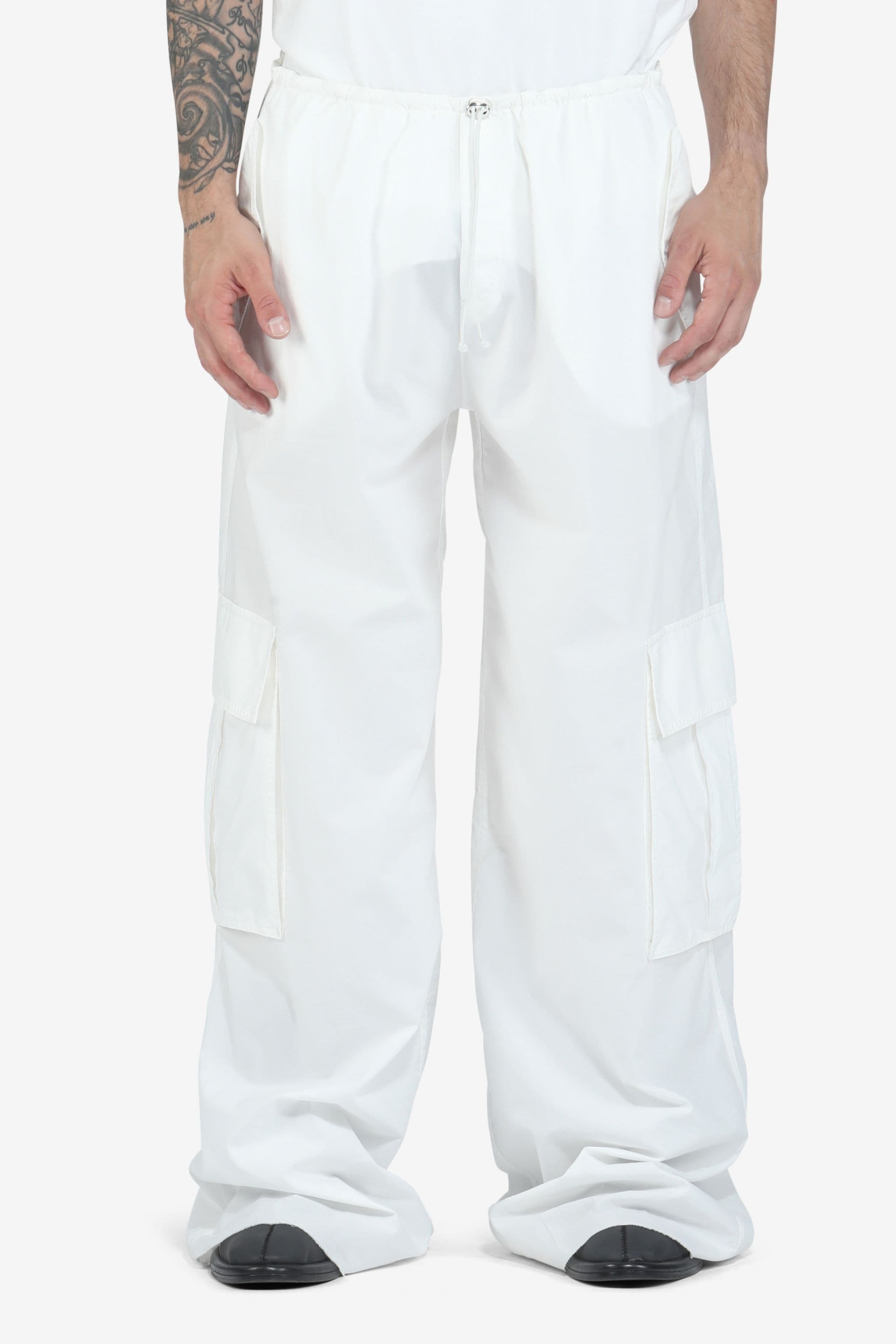 WIDE-LEG COTTON TROUSERS - 1