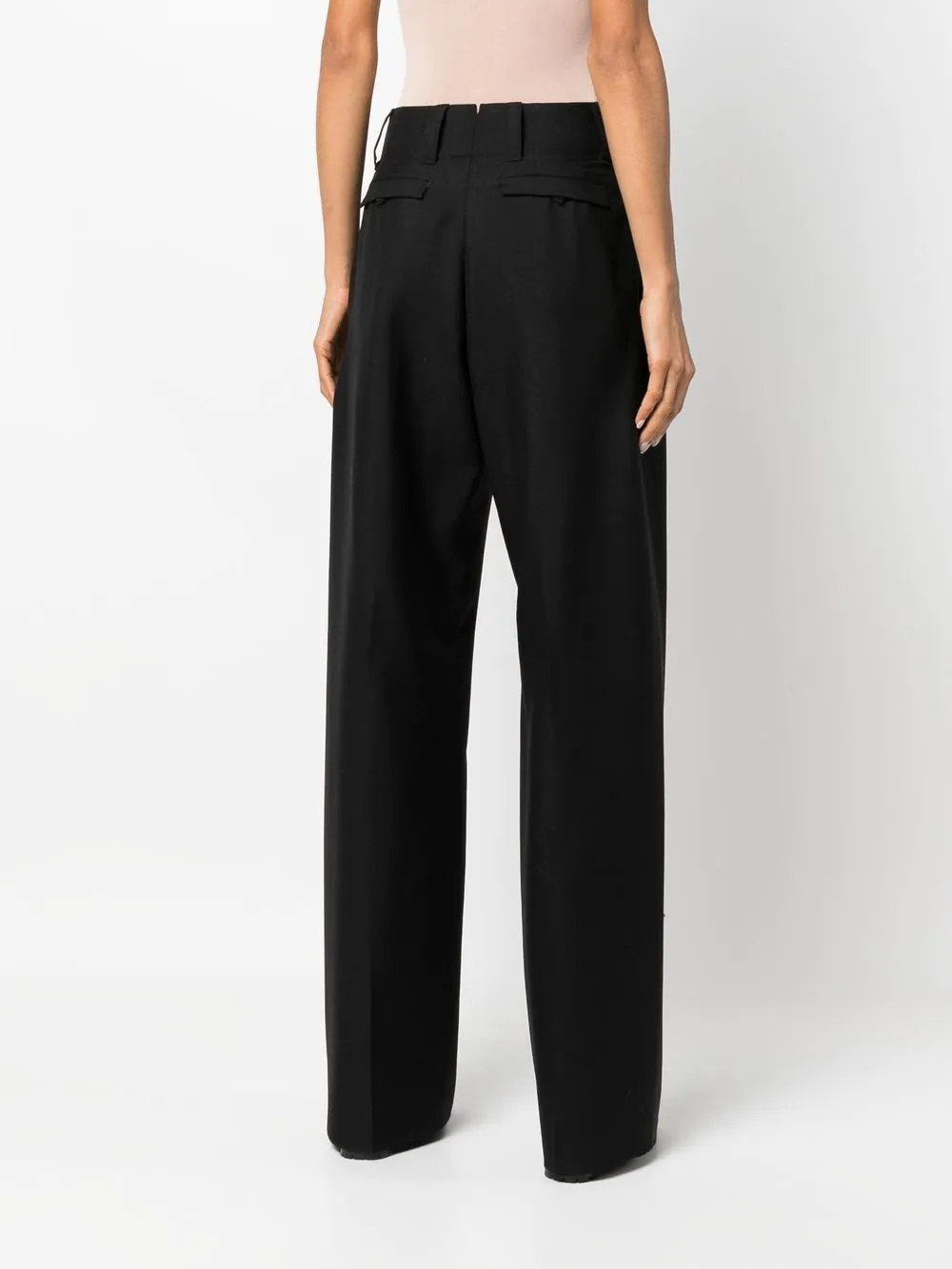 high-waisted wide-leg trousers - 4