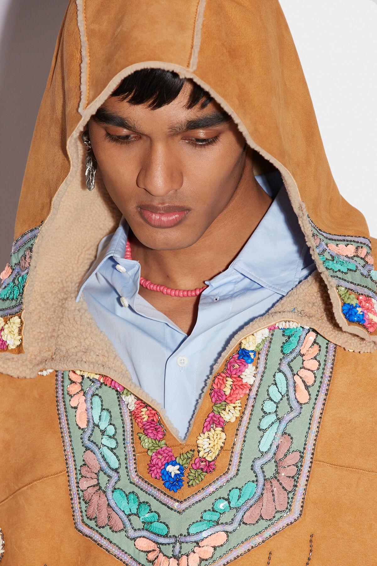 FLOWER EMBROIDERED ANORAK - 5
