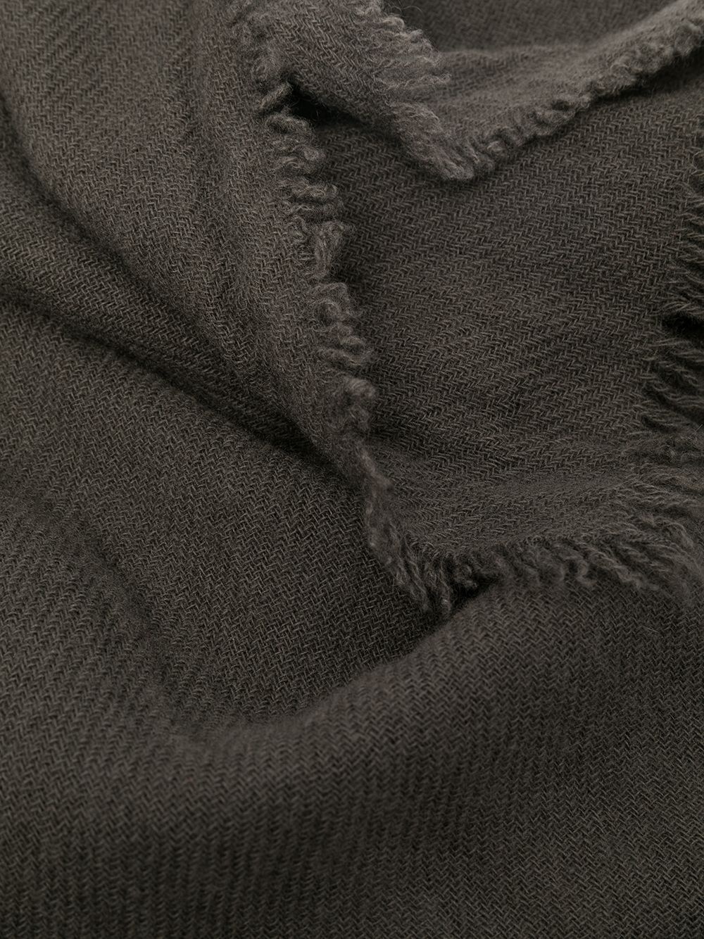 frayed-hem cashmere scarf - 3