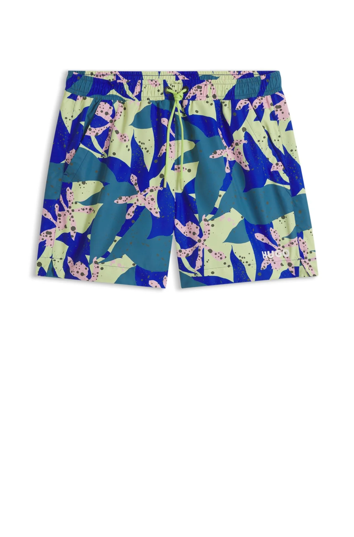 QUICK-DRY SWIM SHORTS WITH ALL-OVER PRINT - 1