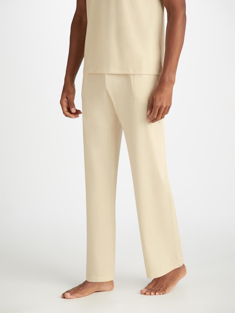 Men's Lounge Pants Basel Micro Modal Stretch Ecru - 2