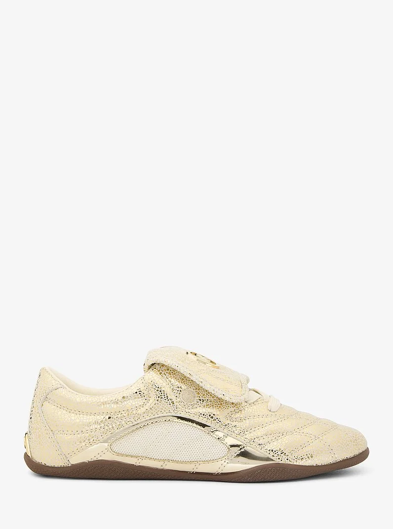 Kyler Metallic Crackled Suede Sneaker - 1