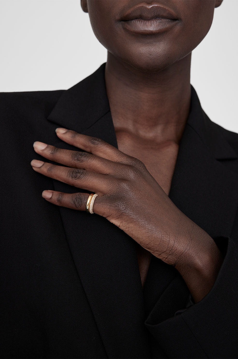 Delicate Diamond Pinky Ring - 14k Gold - 2