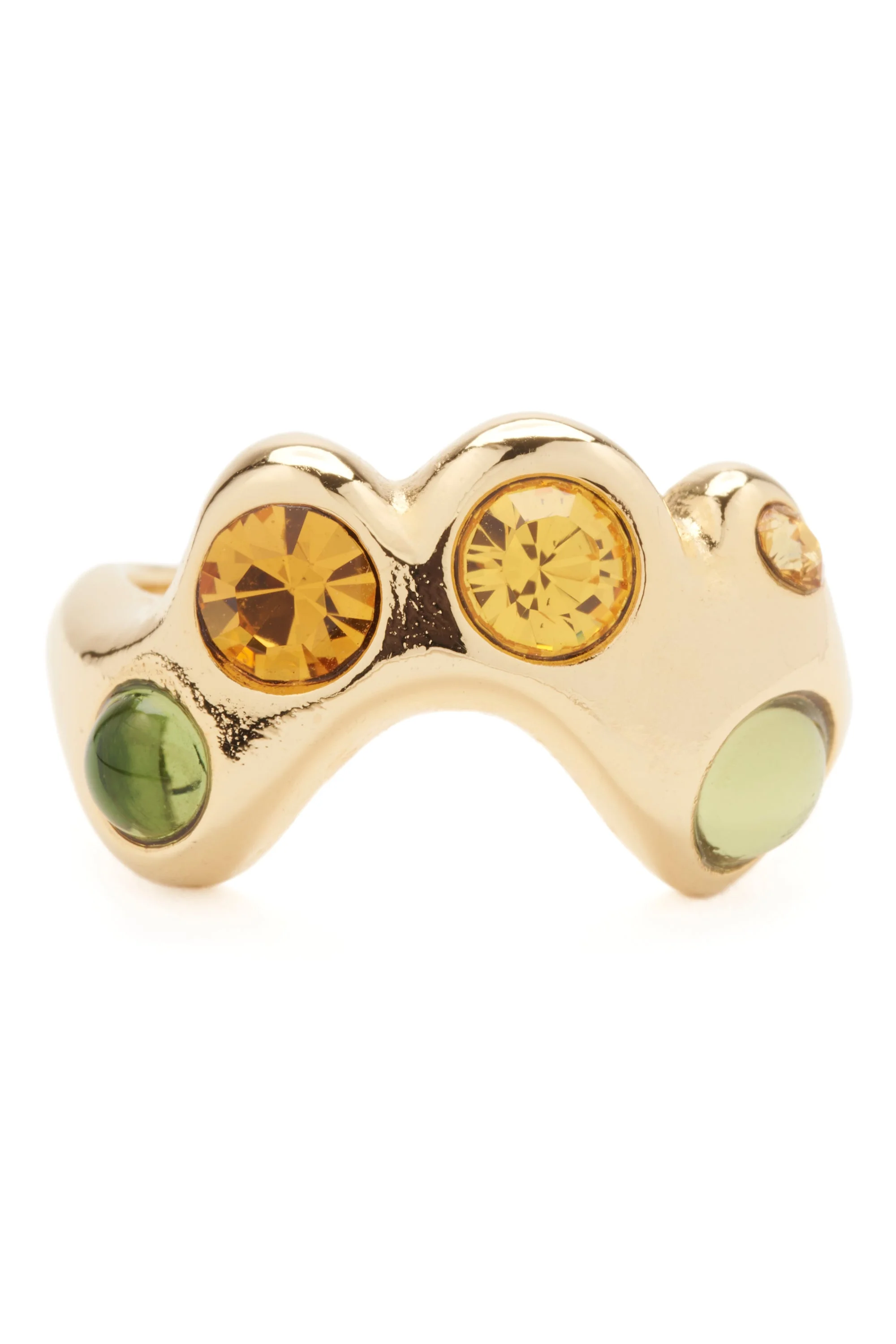 GOLD OLIVE TOPAZ ESME RING - 1