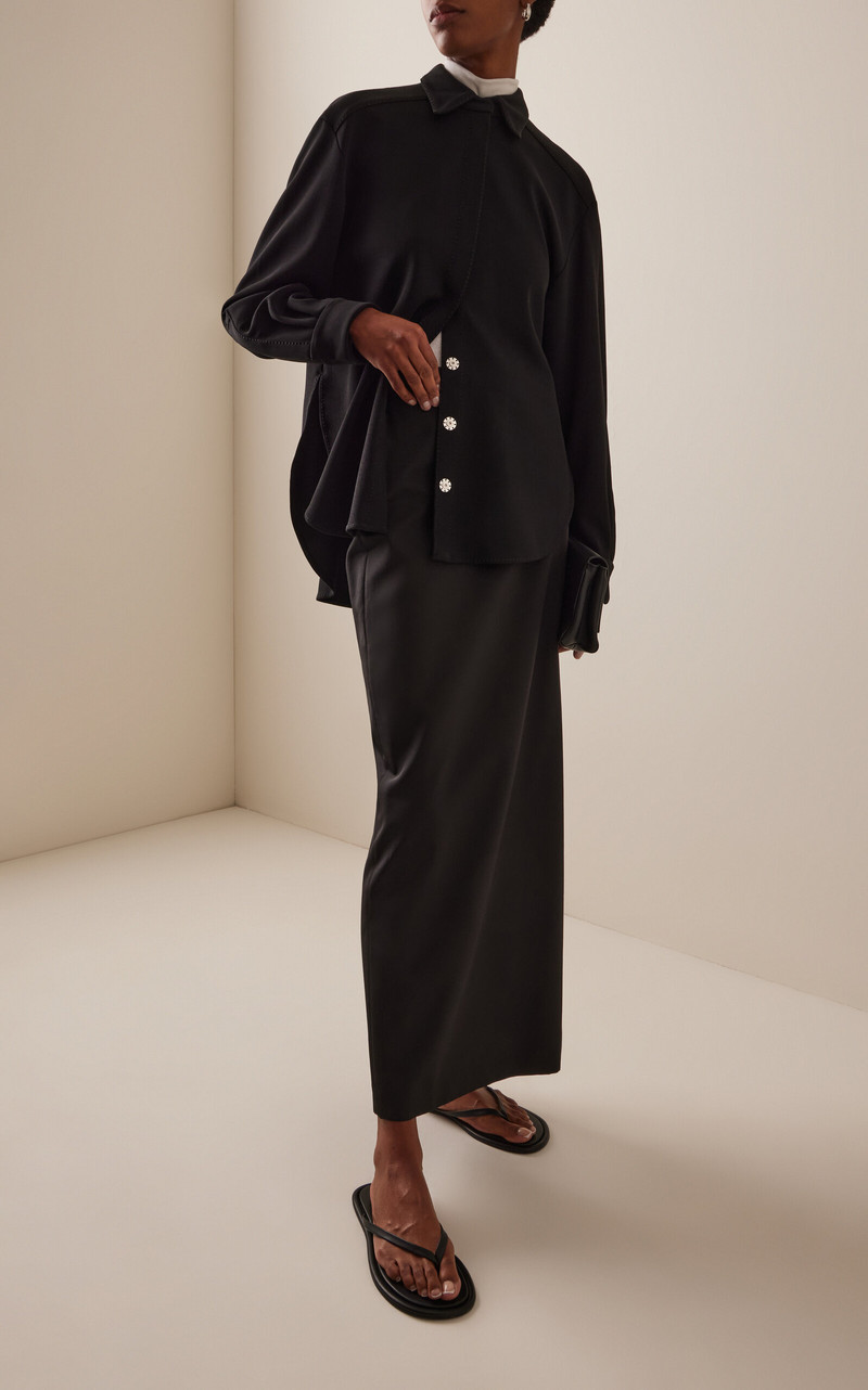 Another Tomorrow Jersey Blouse black outlook