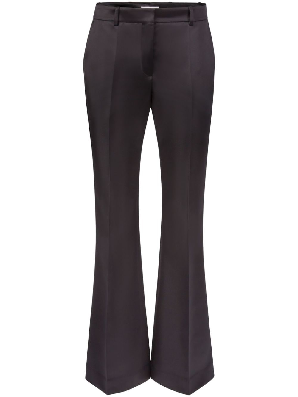 tailored flared satin trousers - 1
