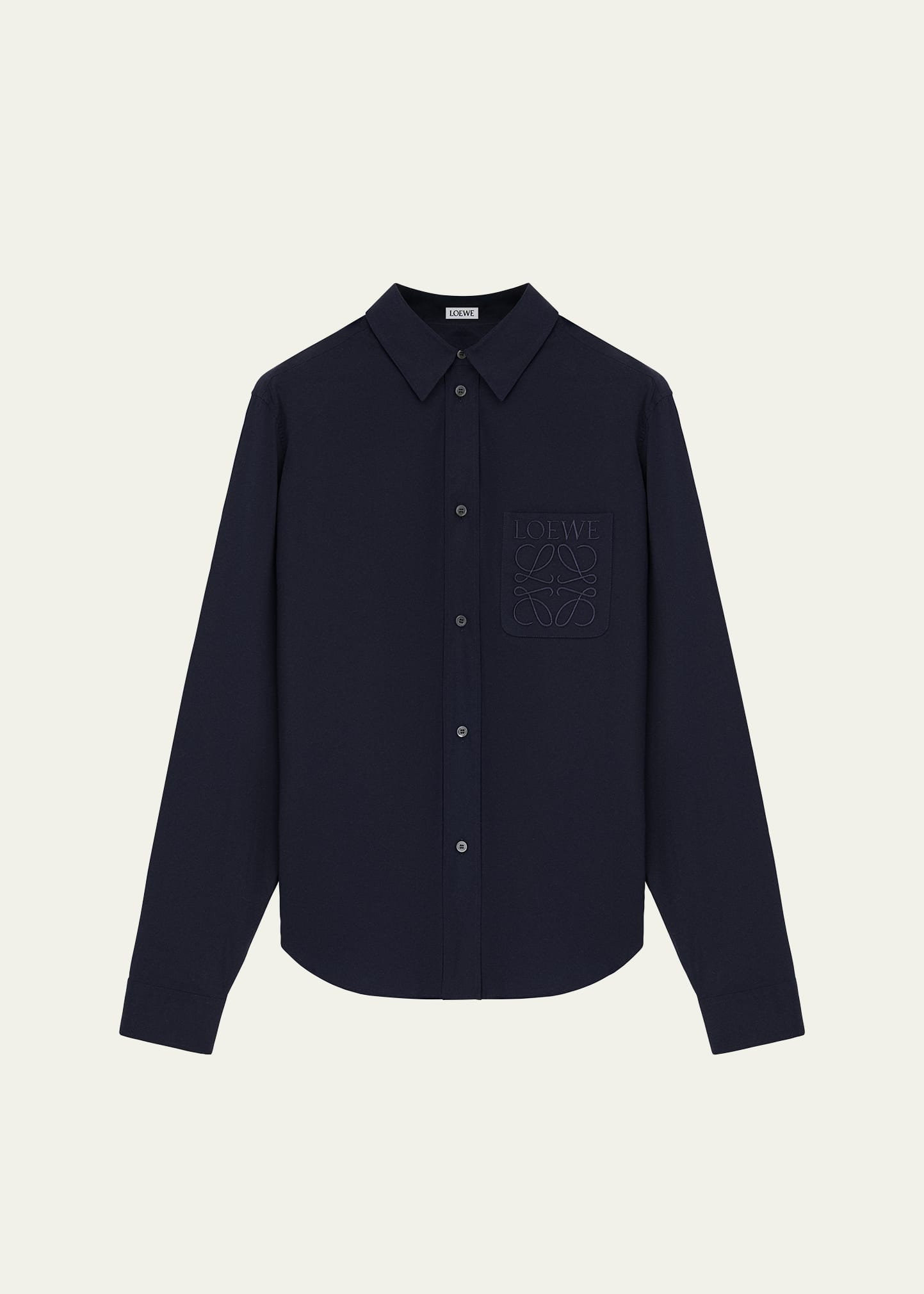 Men's Poplin Tonal Anagram Pocket Sport Shirt - 1