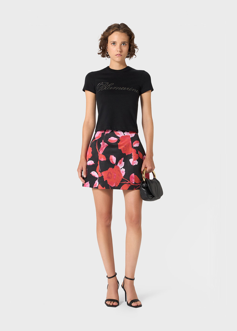 Blumarine T-SHIRT WITH BLUMARINE RHINESTONE EMBROIDERY outlook