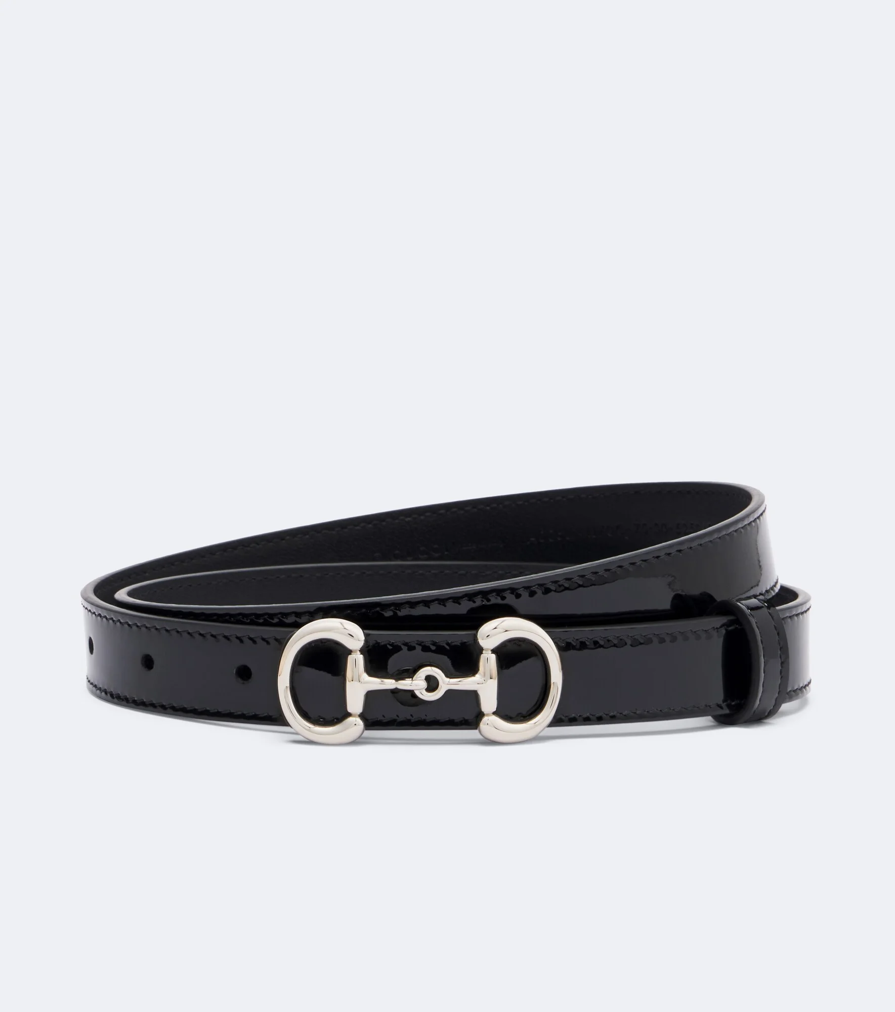Horsebit patent leather belt - 1