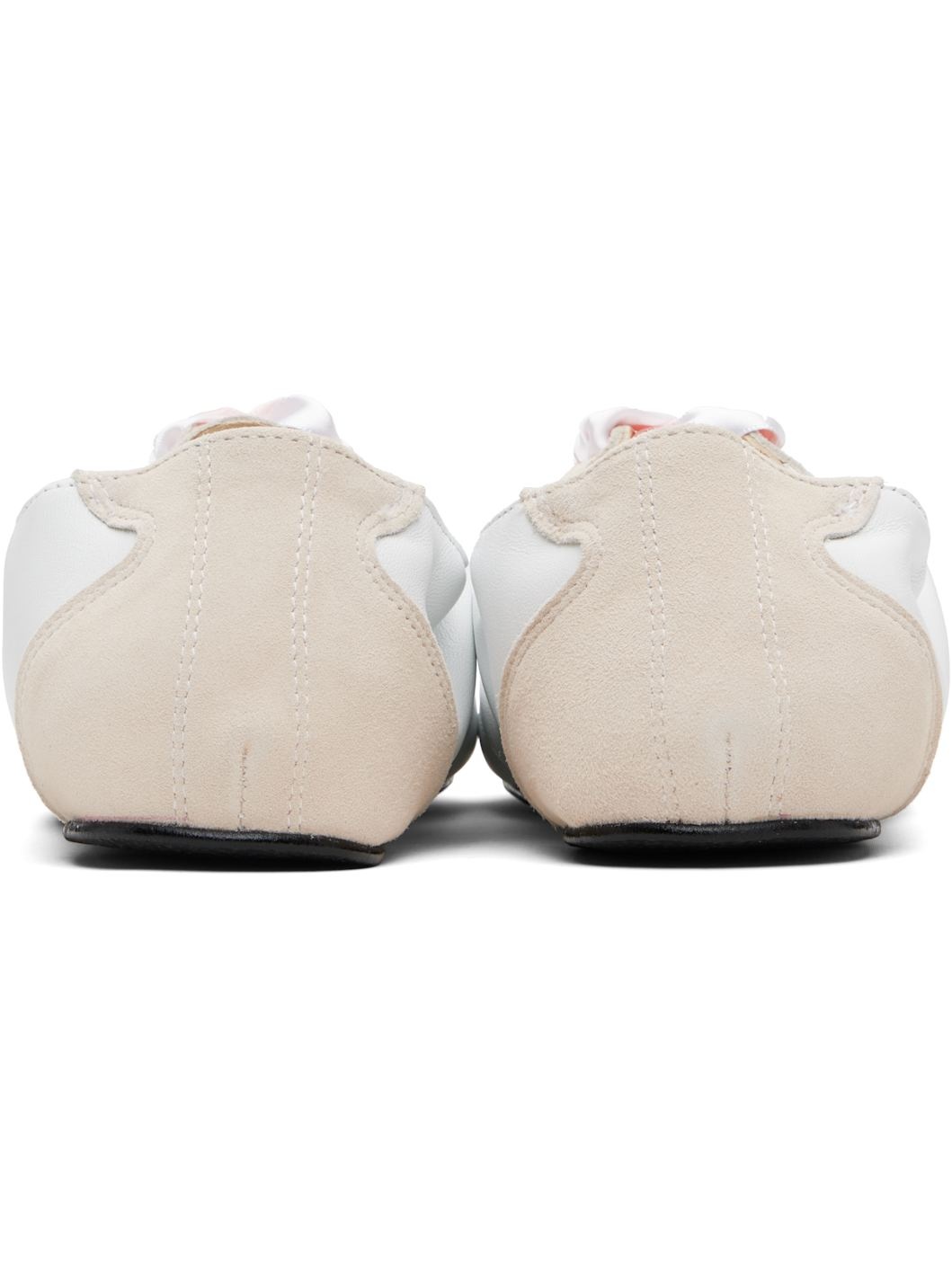 White Silk Tennis Sneakers - 2