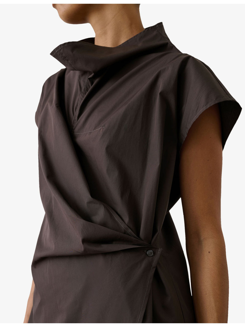 Foggia Wrap-Front Cotton-Poplin Midi Dress 5