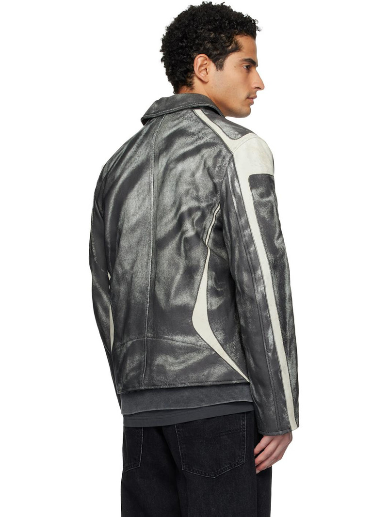 Black & Off-White L-Amar-Enbi Leather Jacket 3