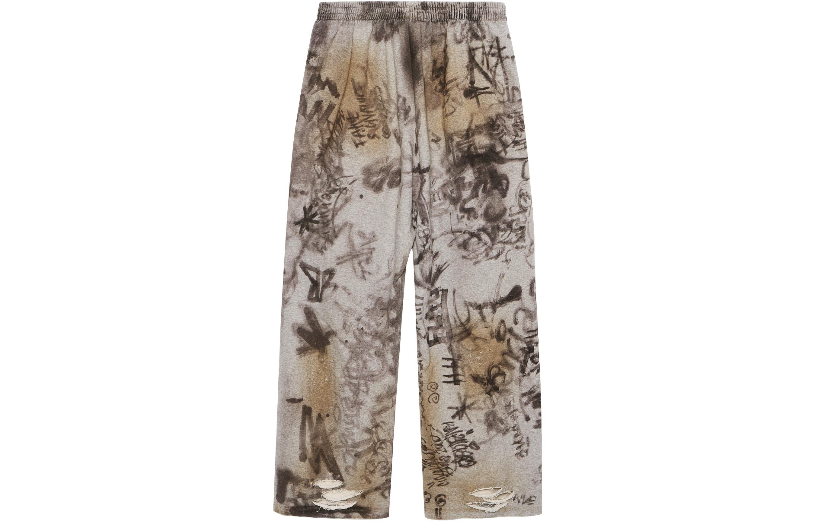 Balenciaga Skater Graffiti Baggy Sweatpants 'Heather Grey' 740028TOVA81300 - 2