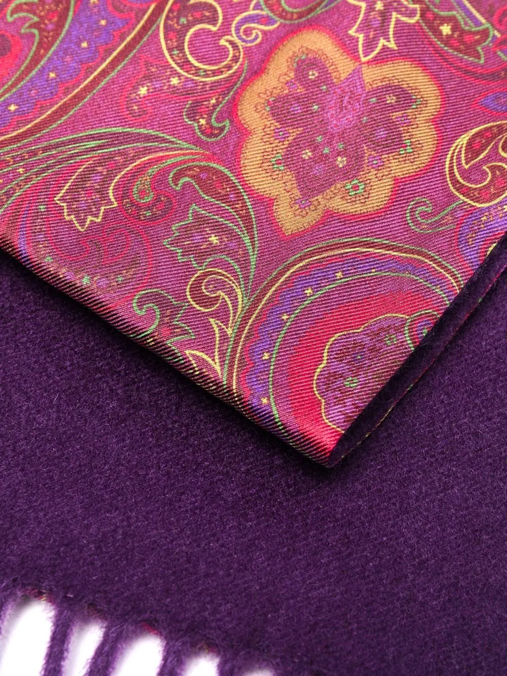 paisley-print silk cashmere scarf - 3