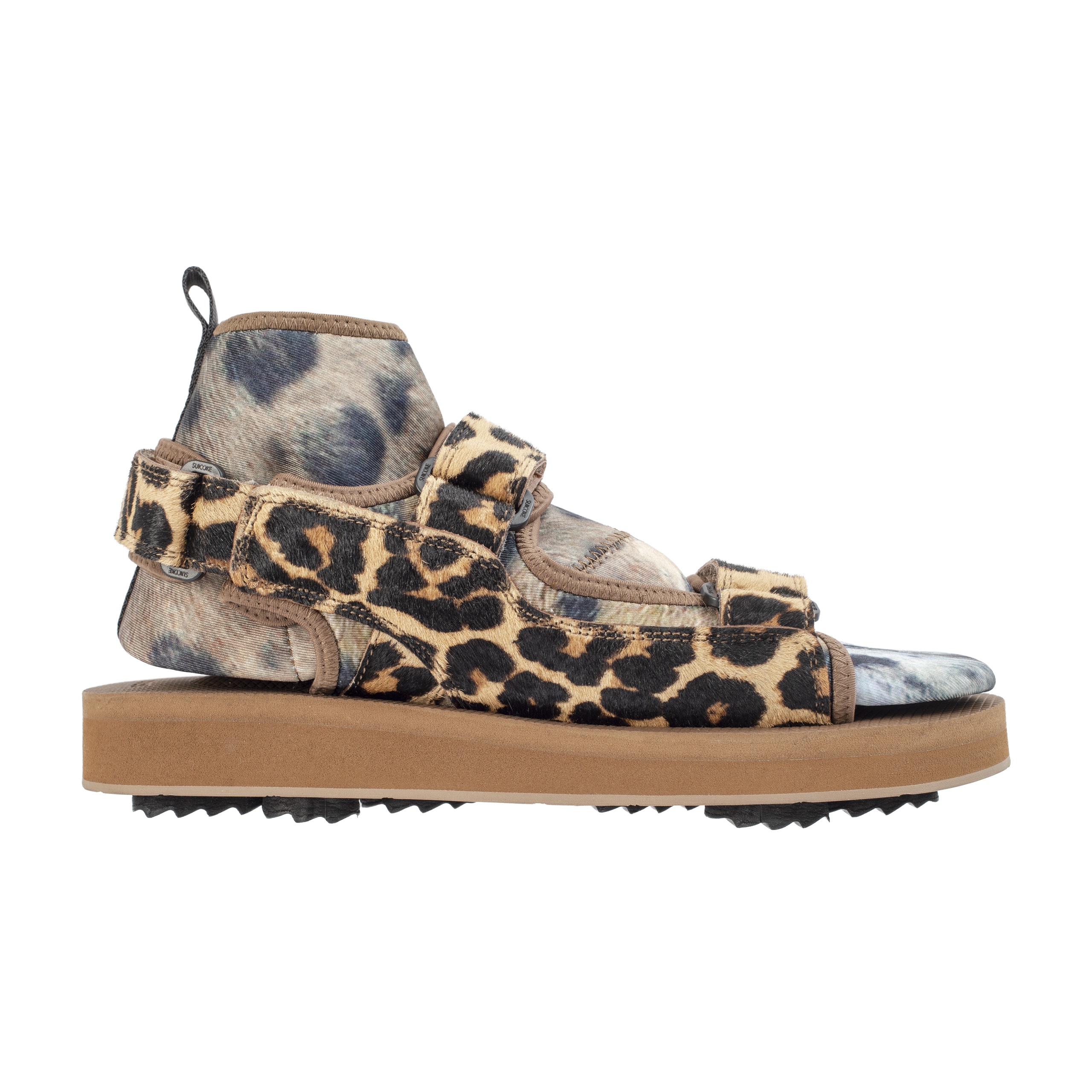 DOUBLET X SUICOKE ANIMAL FOOT LEOPARD SANDALS - 7