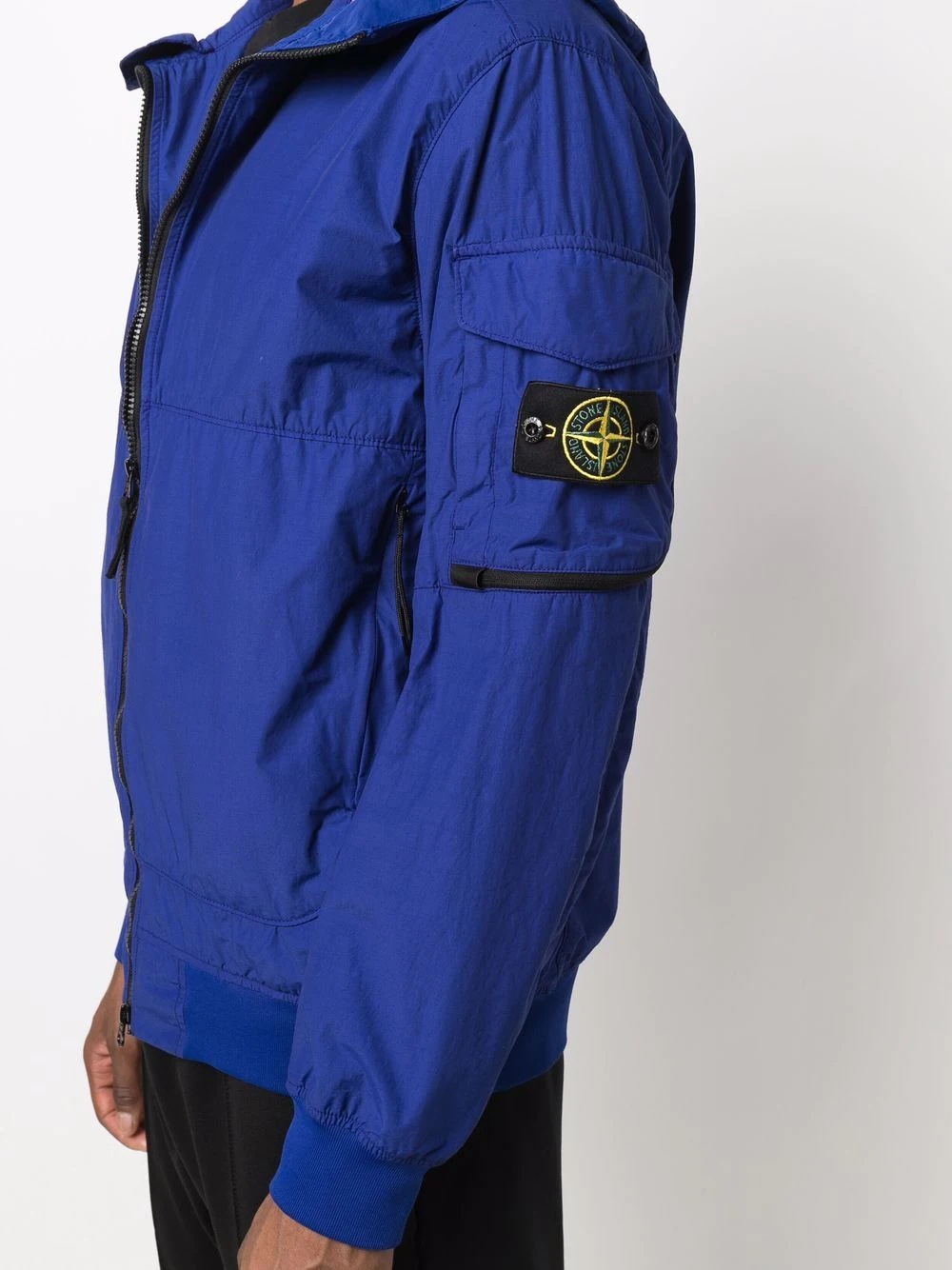 Compass-patch zip-front lightweight jacket - 5