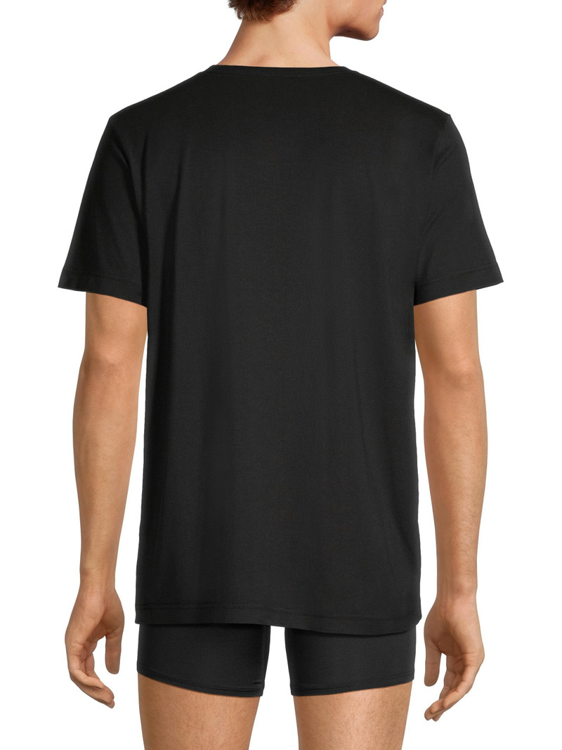 Men's Midweight 3-Piece Cotton-Blend T-Shirt Set - Black 5